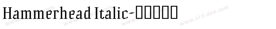 Hammerhead Italic字体转换